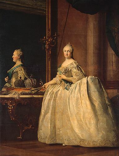unknow artist Catherine II of Russia in the mirror oil painting image